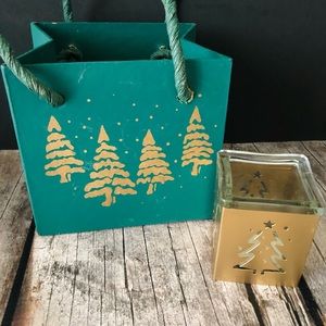 ✅ 5 for $25 - Oh Christmas Tree! Green Gold Box and Votive Christmas Decor